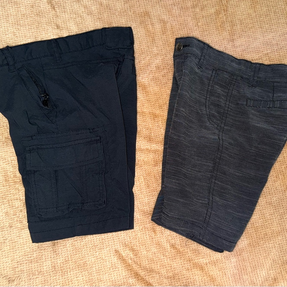 #16 
Cat & Jack Black Cargo shorts and and Gray Sonoma shorts